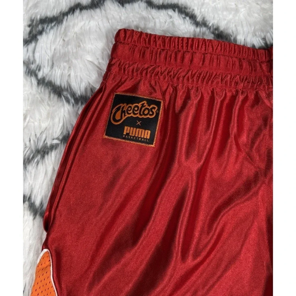 PUMA Hoops x Cheetos Basketball Shorts Red Orange Men's Sz S *NEW* 625871-01 $70